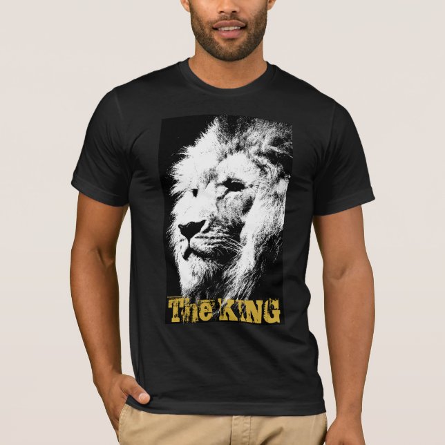 Animal Lion Face Mens Bella+Canvas Short Sleeve T-Shirt (Front)