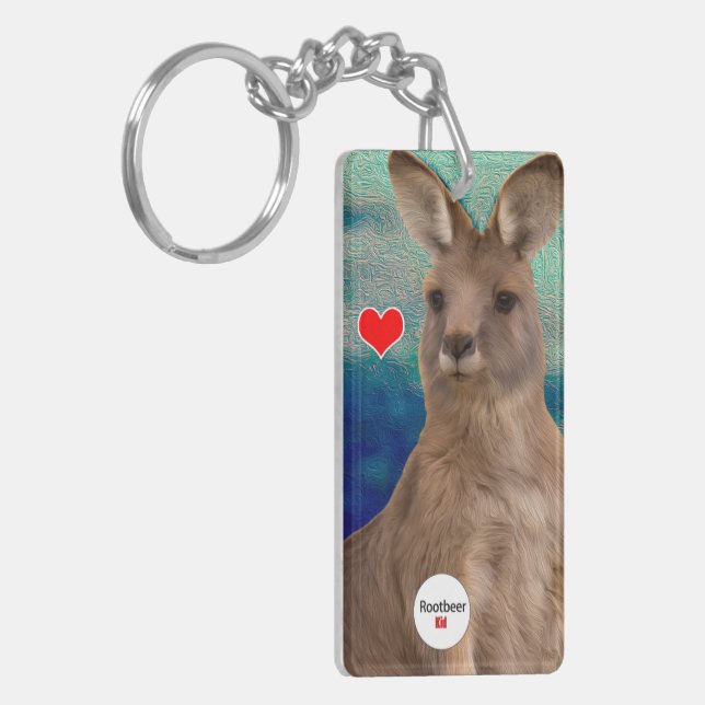 Animal Love - Kangaroo Love Key Ring (Front Left)