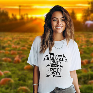 Animal Love Not Pet Love Vegan Activism T-Shirt