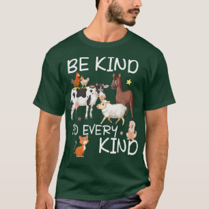 Animal Love Vegetarian Vegan Be Kind To Every Kind T-Shirt