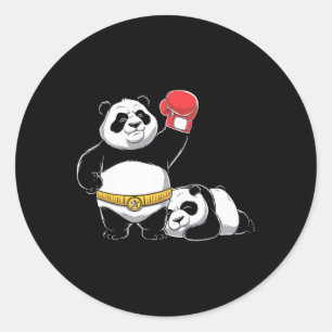 Animal Lover Boxing Match Sport Fighting Boxer 3 Classic Round Sticker