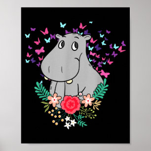 Animal Lover Butterfly Valentines Day Gift Flowers Poster