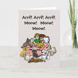 Animal Lover Couple Romantic Greeting Card