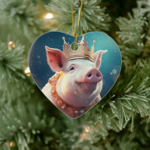 Animal Lover Gift, Farm Lover Gift, Cute Pig Ceramic Ornament