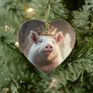 Animal Lover Gift, Farm Lover Gift, Cute Pig Ceramic Ornament