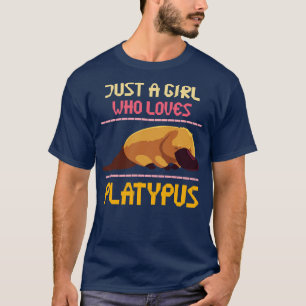 Animal Lover Girl Gift Australia Platypus T-Shirt