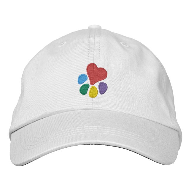 Animal Lover_Heart-Paw Embroidered Hat (Front)