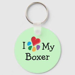 Animal Lover_I Heart My Boxer Key Ring