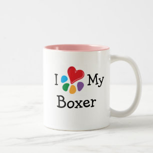 Animal Lover_I Heart My Boxer Two-Tone Coffee Mug