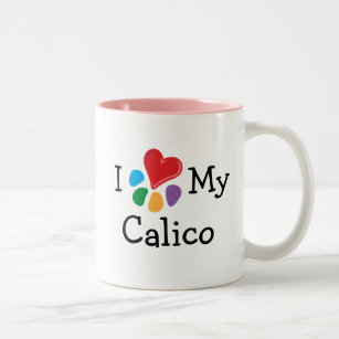 Animal Lover_I Heart My Calico Two-Tone Coffee Mug