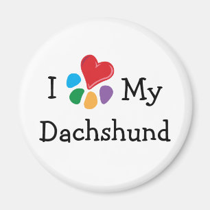 Animal Lover_I Heart My Dachshund Magnet