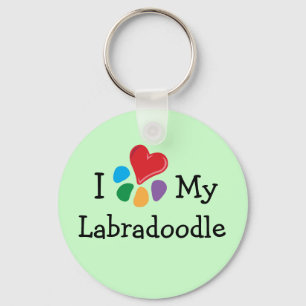 Animal Lover_I Heart My Labradoodle Key Ring