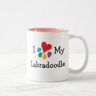 Animal Lover_I Heart My Labradoodle Two-Tone Coffee Mug
