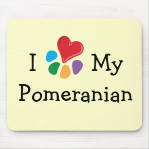 Animal Lover_I Heart My Pomeranian Mouse Pad