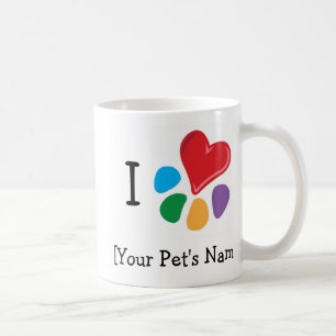 Animal Lover_I Heart template two-tone Coffee Mug