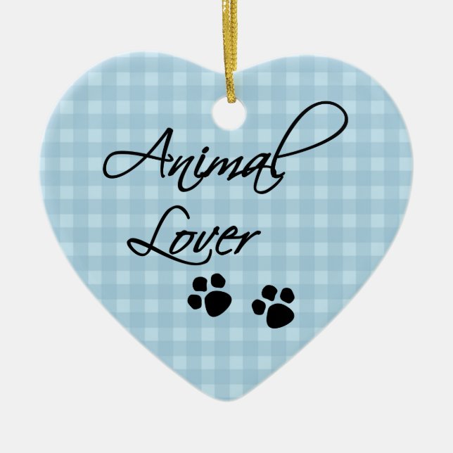 Animal Lover-paws Ceramic Tree Decoration (Front)