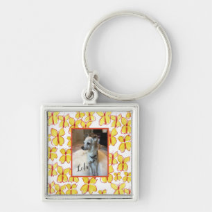Animal Lover Personalised Framed Pet Photo Keychai Key Ring