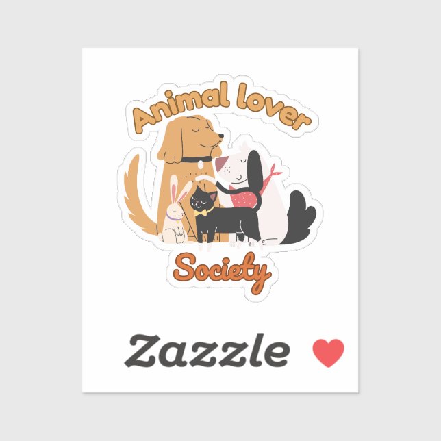 Animal Lover Society for Pet lover sticker (Sheet)
