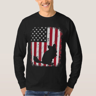 Animal Lover Vintage American Flag 4th Of July Chi T-Shirt