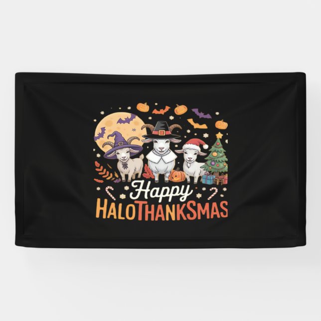 Animal Lovers Owners Happy Hallothanksmas Essentia Banner (Horizontal)