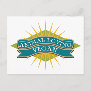 Animal Loving Vegan Postcard