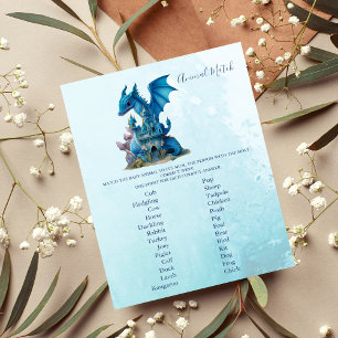 Animal Match Baby Shower Game