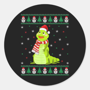 Animal Matching Family Ugly Christmas Sweater Classic Round Sticker