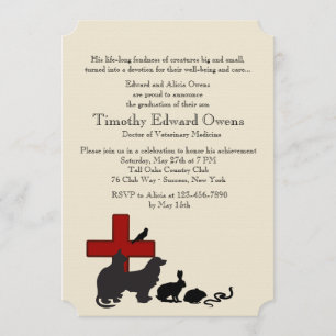 Animal MD Veterinary School Graduation Invitation