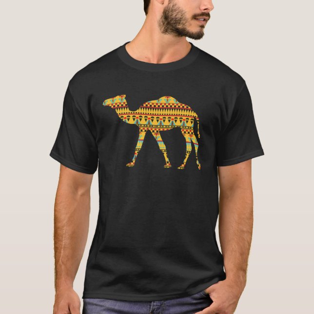 Animal Middle Eastern Rug Pattern  Camel T-Shirt (Front)