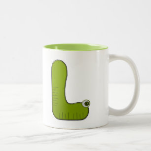 animal monogram - L Two-Tone Coffee Mug