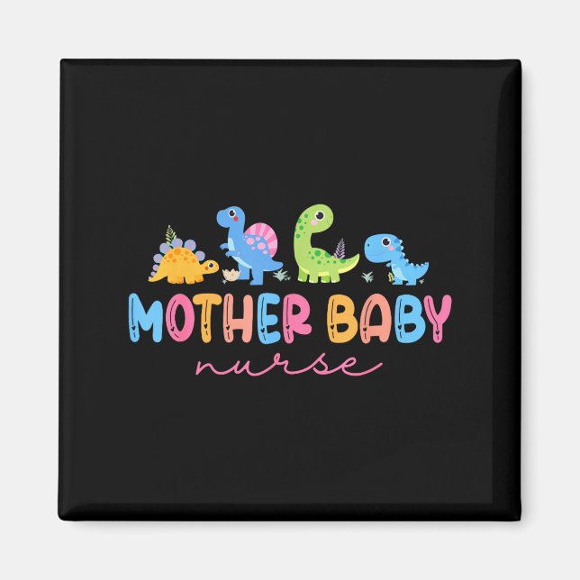 Animal Mother Baby Nurse Dinosaur Stpartum Rn Ob N Magnet (Front)