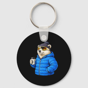 Animal motifs polar bear après ski shirt skiingAni Key Ring