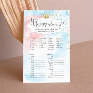 Animal name baby shower game   Gender Reveal Party