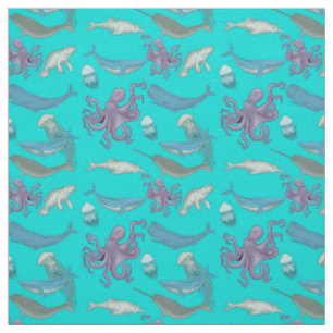 Animal Ocean Pattern Background Fabric