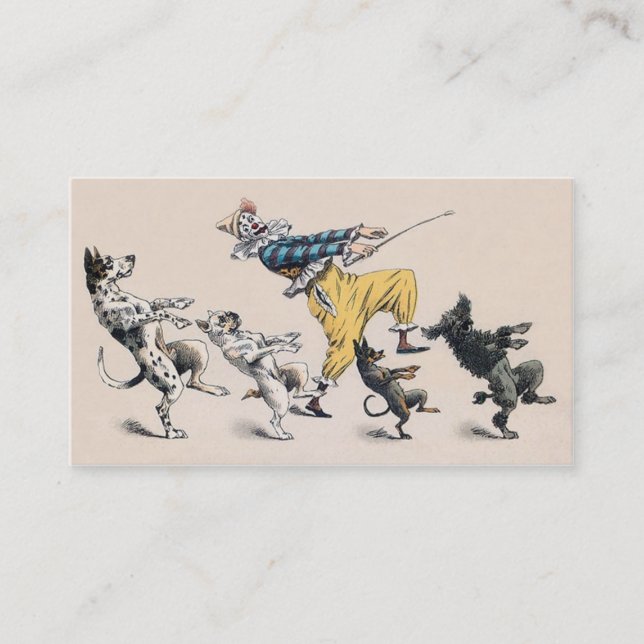 Animal or Dog Trainer, Clown, Dance Teacher Business Card (Front)