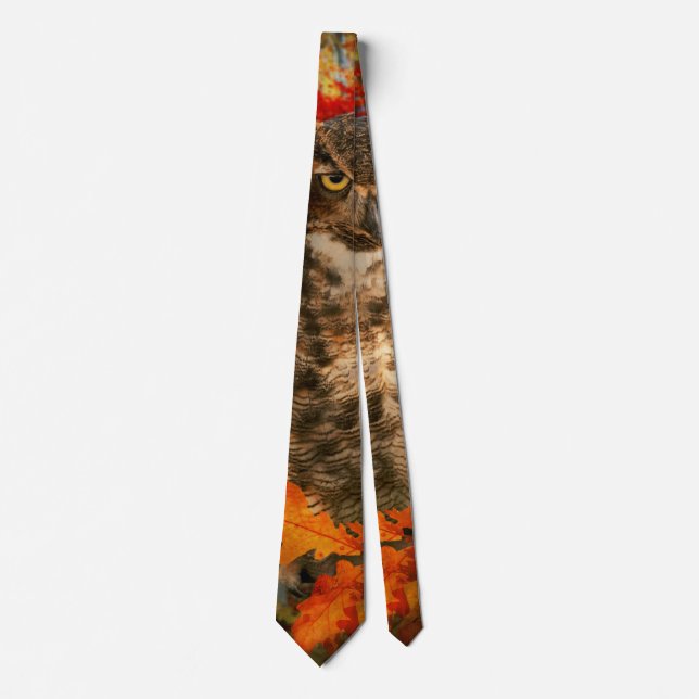 Animal - Owl - Far from impressed Tie (Front)