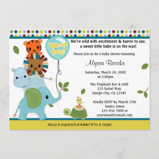 Animal Parade Baby Shower Invitation APK #2