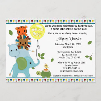Animal Parade Baby Shower Invitation APK #3
