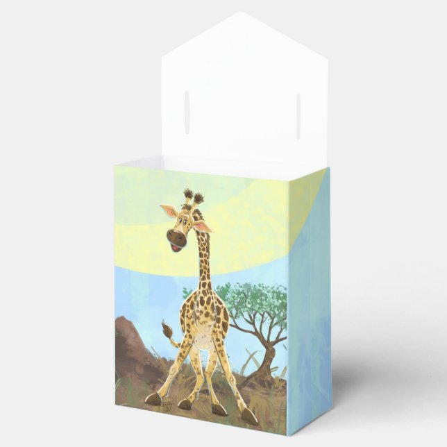 Animal Parade Giraffe Favour Box (Opened)