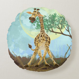 Animal Parade Giraffe Round Cushion