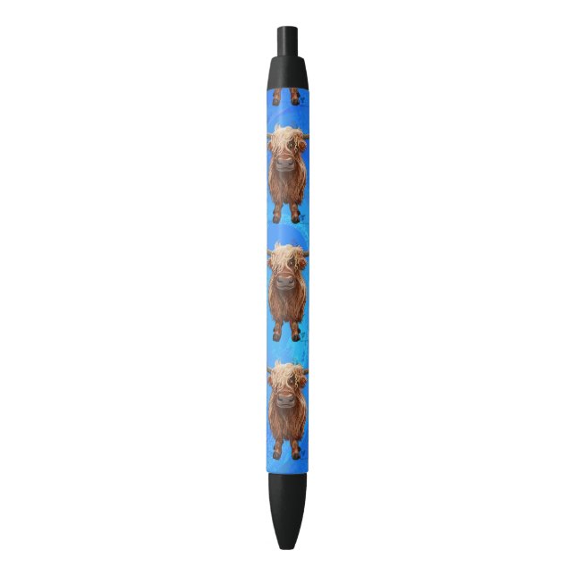 Animal Parade Highland Cow Black Ink Pen (Front Vertical)