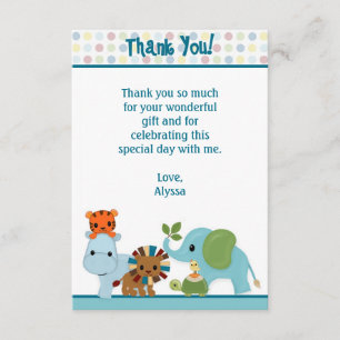 Animal Parade jungle Thank You 3.5"x5" APK (FLAT)