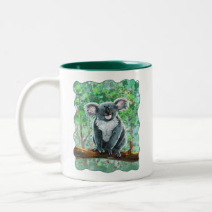 Animal Parade Koala Bear Heads and Tails Two-Tone Coffee Mug