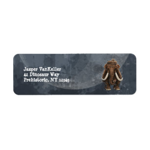 Animal Parade Mastodon Return Address Label