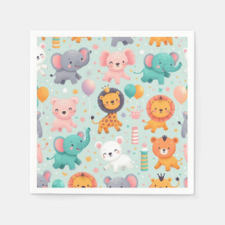 Animal Parade Paper Napkin