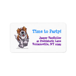 Animal Parade St. Bernard Dog Party Address Labels