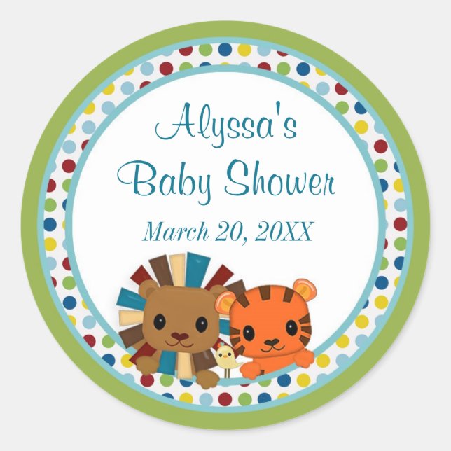 Animal Parade ZOO Baby Shower sticker APK#1 (Front)