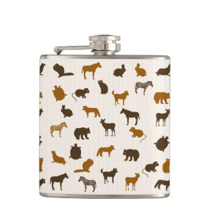 Animal pattern 1 hip flask