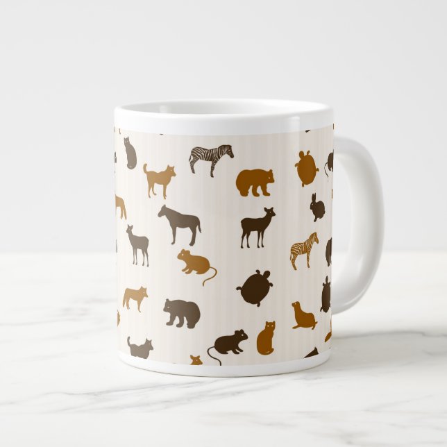 Animal pattern 1 large coffee mug (Front Right)