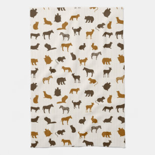 Animal pattern 1 tea towel
